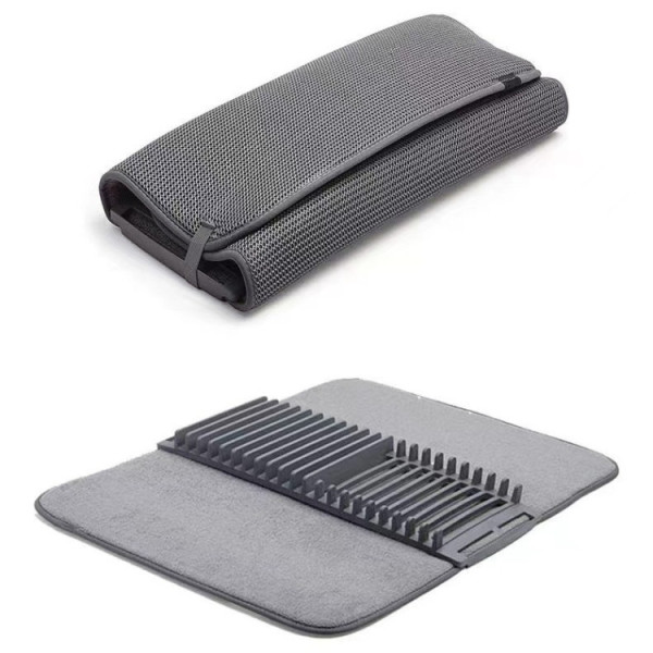 Коврик для сушки посуды 60×45 см • Универсальная подставка-коврик для кухонной утвари