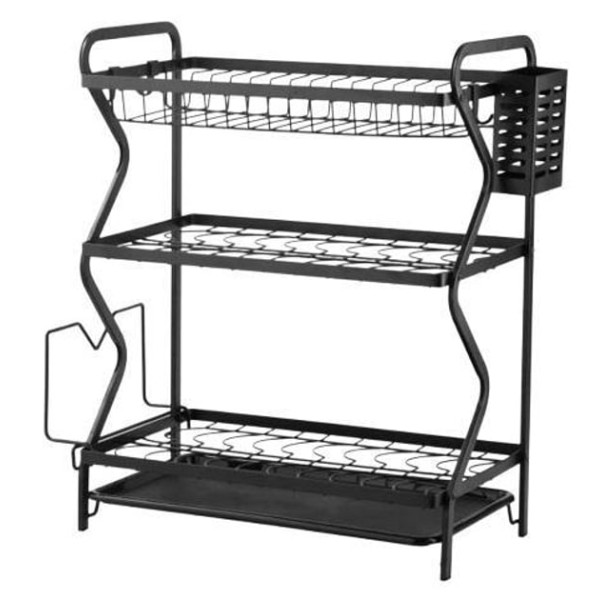 Сушилка для посуды EDENBERG EB-17987 • Трёхъярусная настольная сушилка для кухни