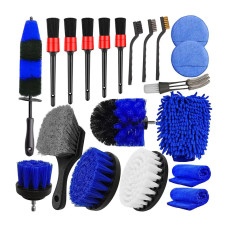 Комплект для полировки и чистки салона автомобиля • Универсальный набор аксессуаров для химчистки и ухода за авто