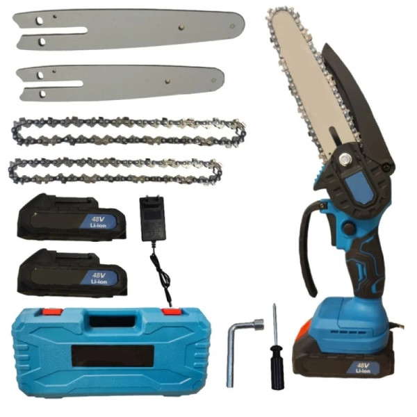 Аккумуляторная цепная пила с 2 шинами Chain Saw 6 и 8 • Мощная мини-пила для дома и сада