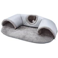 Игровой туннельный коврик 2 в 1 Cat Bed • Интерактивный коврик-тоннель для кошек