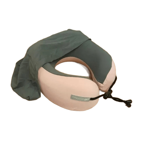 Дорожная подушка для путешествий с капюшоном • Подушка-воротник для шеи и головы в дорогу