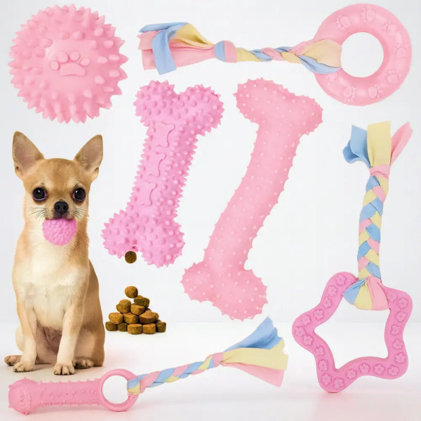 Игровой набор для собак 6 в 1 • Яркие и безопасные игрушки для активных игр и развития