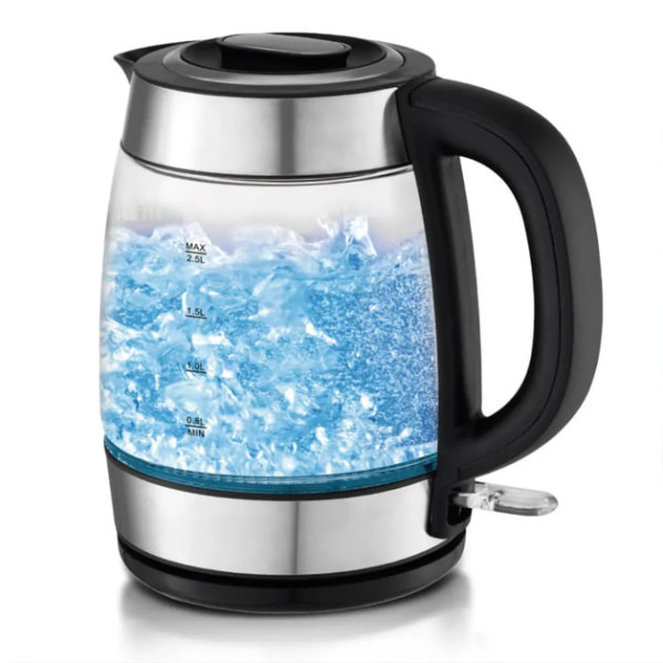 Электрический чайник MS-7946 стеклянный корпус • Чайник стеклянный электрический с LED подсветкой 1,7 л 2200 Вт