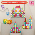 Детский конструктор D018 магнитные блоки • Развивающий детский набор из магнитных строительных плиток 3D 110 деталей
