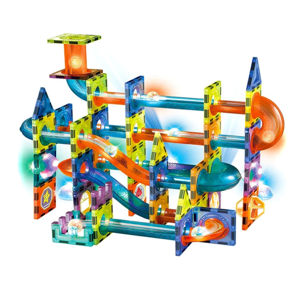 Детский магнитный конструктор G025 «Волшебный свет» • Магнитный конструктор 110 деталей со светом