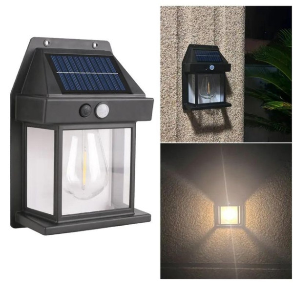 Лампа с датчиком движения 3 режима освещения для сада SOLAR WALL LAMP Kt-888 • Уличный светильник на солнечной батарее с датчиком движения