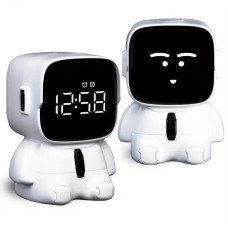 Будильник светодиодный электронный Robot Clock • Музыкальный будильник робот с LED-дисплеем и USB-питанием