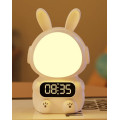 Детские часы с будильником Rabbit Clock with LIGHT WHITE • Будильник-кролик с LED-дисплеем и подсветкой
