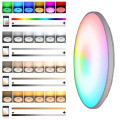 Потолочный светильник Ceiling Lamp Smart с RGB-подсветкой и пультом управления • LED люстра 24 Вт для современного интерьера