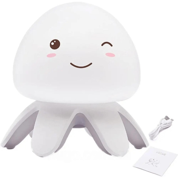 Силиконовый сенсорный аккумуляторный RGB светильник-ночник 