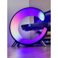 Ночник аккумуляторный с часами G63 Smart Light Sound Machine • Лампа-колонка с беспроводной зарядкой Bluetooth и будильником