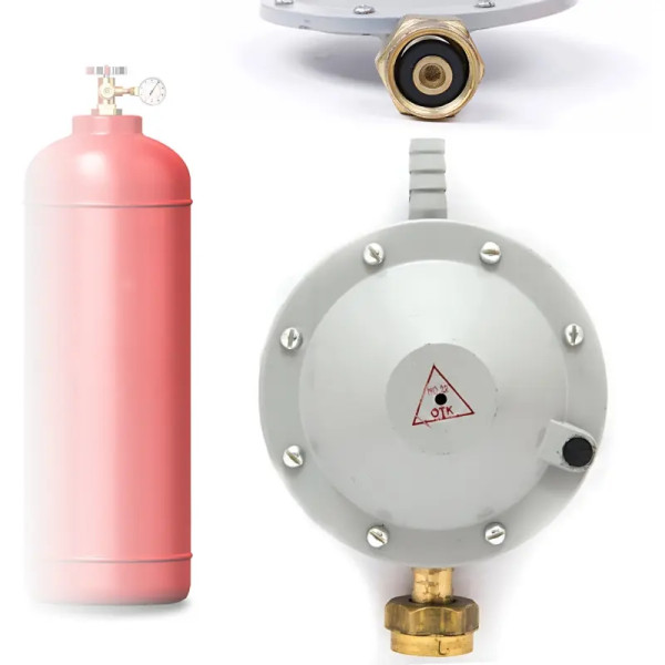 Редуктор для пропановых баллонов РДСГ 1-1,2 • Газовый редуктор низкого давления PRV-287 для бытового и кемпингового использования