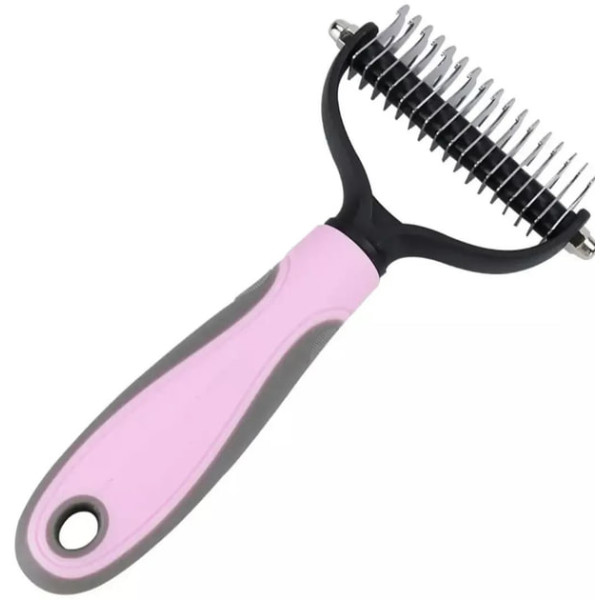 Двусторонняя расческа для вычесывания шерсти кошек и собак • Универсальная двусторонняя расческа для шерсти и подшёрстка домашних животных