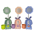 Детская настольная аккумуляторная LED лампа 3in1 Rabbit BLUE GREEN • Ночник с гибким USB-подсветкой для учебы и сна