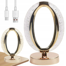 Настольная лампа Crystal Diamond, овальный ночник • Настольный LED ночник Crystal Diamond с USB аккумулятором