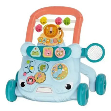 Детские ходунки-каталка с развивающим центром • Каталка-ходунки 4в1 с сортером шестернями и баскетбольным кольцом