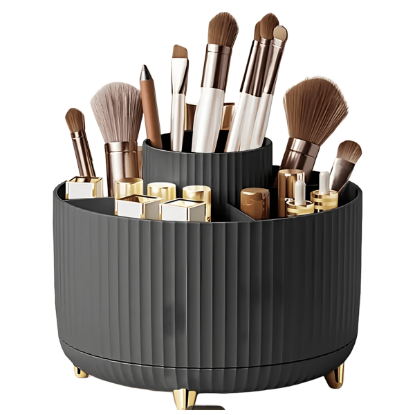 Вращающийся органайзер для макияжа и косметики на 360° • Функциональный вращающийся органайзер с отделениями для косметики и аксессуаров