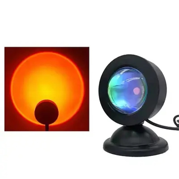 Лампа атмосферного освещения Sunset Red • LED светильник с эффектом закатного солнца
