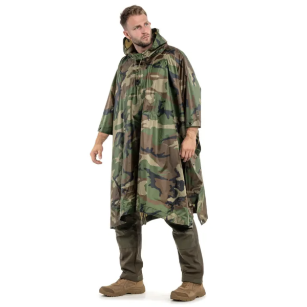 Дождевик Raincoat Камуфляж D -1 • Тактический дождевик камуфляж плащ-палатка пончо с капюшоном