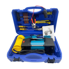 Автокомпрессор автомобильный двухпоршневой компрессор • Компрессор двухпоршневой с набором инструментов в кейсе