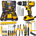 Шуруповёрт с большим набором инструментов Electric Drill Set • Аккумуляторный ударный шуруповерт 24V 5Ah с набором инструментов