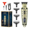Машинка для стрижки VGR V-901 • Триммер для волос с дисплеем и 4 насадками 1600 мАч
