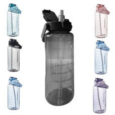 Бутылка для воды 2л с соломинкой и ручкой • Пластиковая бутылка для воды на 2 литра с соломинкой и ручкой Бутылка для воды 2л с соломинкой и ручкой • Пластиковая бутылка для воды на 2 литра с соломинкой и ручкой
