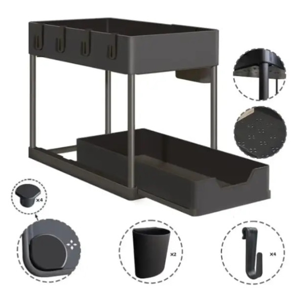 Стеллаж для хранения Kitchen Storage Rack W516 • Кухонный стеллаж для кухонных принадлежностей