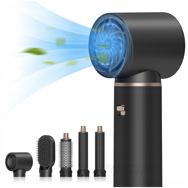 Фен-расческа Hot Air Comb • Фен 5в1 автоматические вращающиеся щипцы для завивки и выпрямления волос