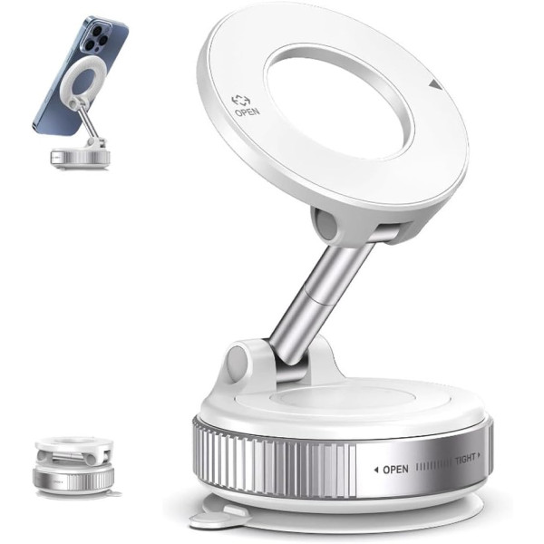 Автомобильный держатель для телефона JoyPro Magnetic Holder • Универсальный магнитный автодержатель с вакуумной присоской и вращением 360°