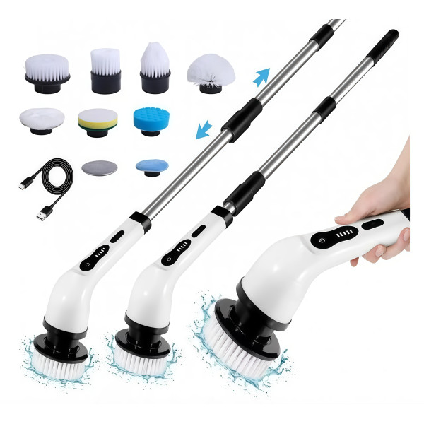 Электрическая щётка для уборки 9 в 1 Electric Cleaning Brush • Универсальная электрощётка RESTEQ JY-6010 для дома