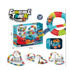 Автомобильная гоночная трасса с машинкой Cheangeble Track 138 деталей • Гибкий автомобильный трек трасса с транспортным средством СТ 138pcs