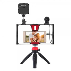 Комплект для влогинга Video Making Kit AY49X для смартфона • Набор для блогинга AY49X для смартфона с микрофоном и светом