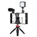 Комплект для влогинга Video Making Kit AY49X для смартфона • Набор для блогинга AY49X для смартфона с микрофоном и светом