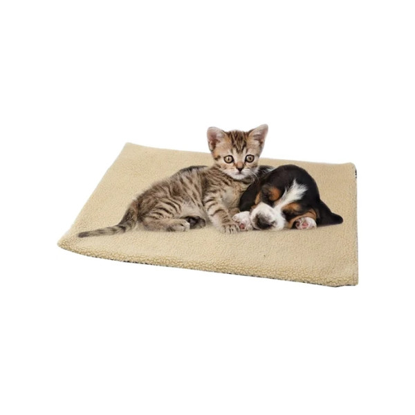 Самонагревающийся коврик для домашних животных ∙ Самонагревный коврик теплоизол 60×45 см без электричества с съемным чехлом