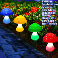 Декоративная гирлянда Мухоморы с солнечной батареей ∙ Садовая гирлянда мухоморы 8 режимов свечения
