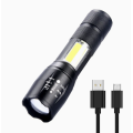 Фонарик ручной BAILONG BL-29-T6 USB MICRO CHARGE ∙ Тактический водонепроницаемый фонарь BAILONG BL-29-T6