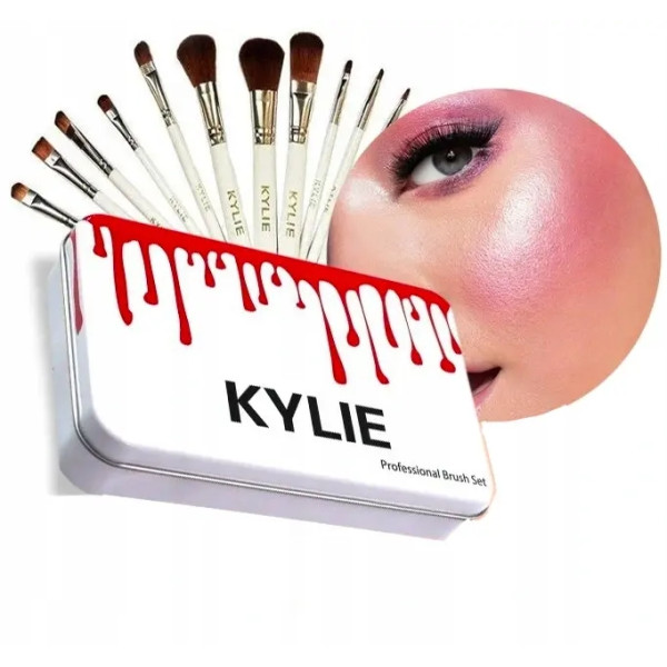 Профессиональные кисточки для макияжа Kylie Professional Brush Set 12 шт. ∙ Набор кистей Kylie Professional для глаз и лица