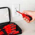 Диэлектрические отвертки Screwdriver Set для безопасной работы с электричеством ∙ Набор диэлектрических отверток в чехле Screwdriver Set 7 шт