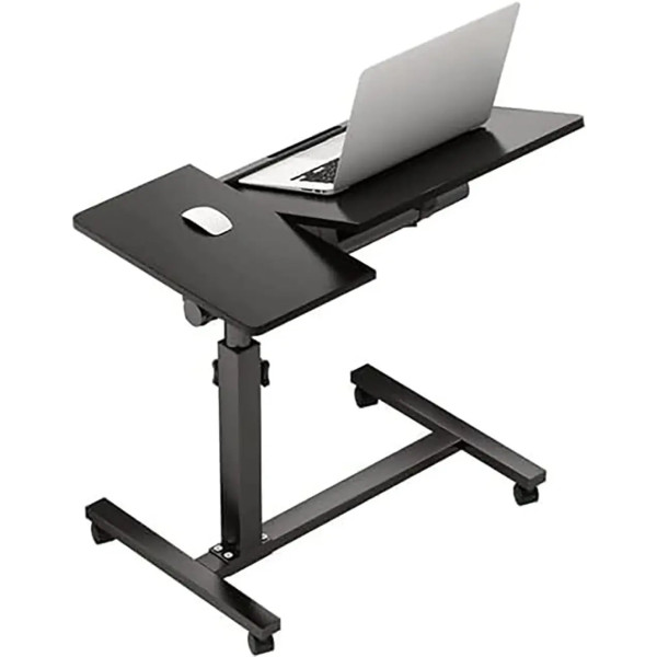 Универсальный наддиванный на колёсах столик 64200 — мобильность и комфорт в одном ∙ Стол наддиванный на колёсах с двойной столешницей T01