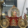 Снежный шар Карета SH2501 с автоподдувом LED и музыкой ∙ Новогодний музыкальный фонарь в виде кареты SH2501