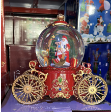 Снежный шар Карета SH2501 с автоподдувом LED и музыкой ∙ Новогодний музыкальный фонарь в виде кареты SH2501