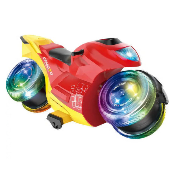 Трюковой мотоцикл SmartUs QF670-1 с LED-подсветкой и эффектом дыма ∙ Игрушка мотоцикл на радиоуправлении QF670-1