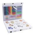 Детский набор на 98 предметов для рисования 007 с мольбертом в кейсе ∙ Набор для творчества Мольберт 007 – 98 предметов