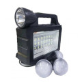 Зарядная станция портативная с солнечной панелью фонарем и 3 лампочками CL 28 ∙ Портативная CL-28 солнечная станция