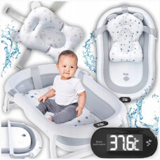 Детская ванночка Kanzaa складная с подушкой и встроенным термометром ∙ Складная силиконовая ванночка с термометром Kanzaa Детская ванночка Kanzaa складная с подушкой и встроенным термометром ∙ Складная силиконовая ванночка с термометром Kanzaa