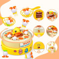 Детская игрушка Прыгающая жёлтая уточка ∙ Музыкальная карусель B.Duck and Friends — поймай уточку с прыгающими утятами и 2 сачками