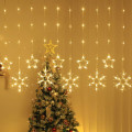 Гирлянда-штора SF-41 Звёзды и Снежинки 3×0,9 м USB тёплый свет ∙ Светодиодная штора SF-41 с фигурами звёзд и снежинок пульт ДУ