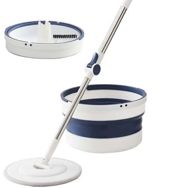 Швабра-Сфера Mop Bucket 1472 с инновационной системой отжима без рук ∙ Швабра с Ведром КРУГЛАЯ Mop Bucket 1472